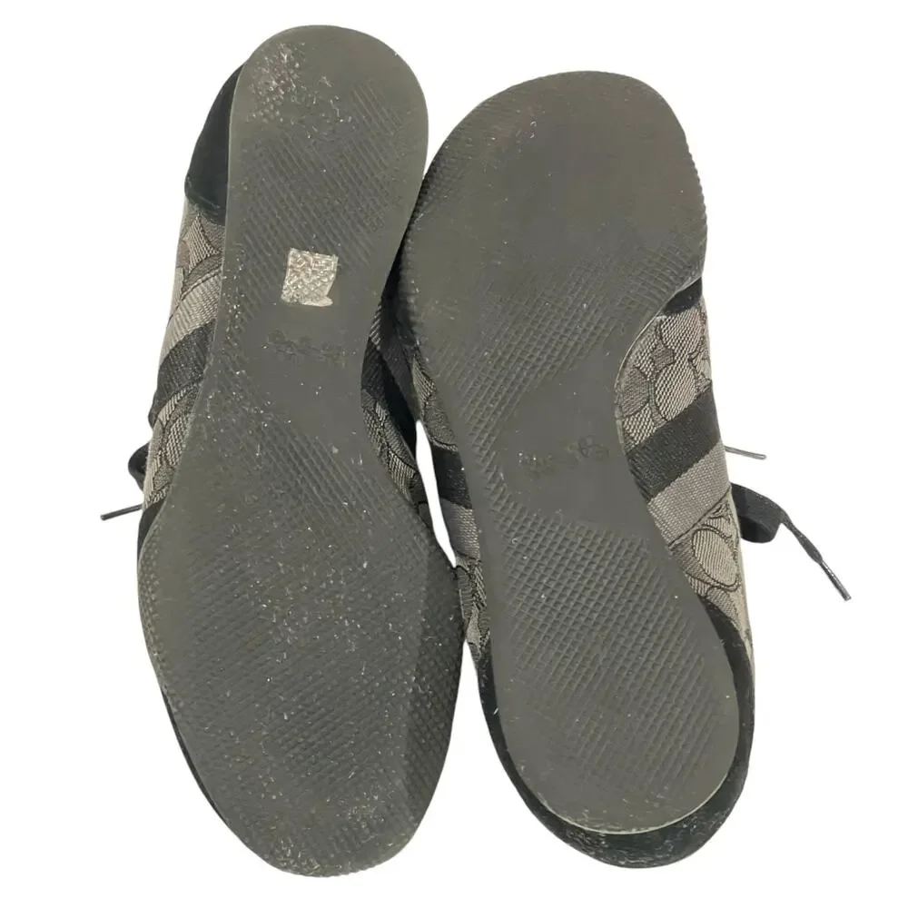 Coach Kelson Lace Up Sneakers - Black/Gray - 8B